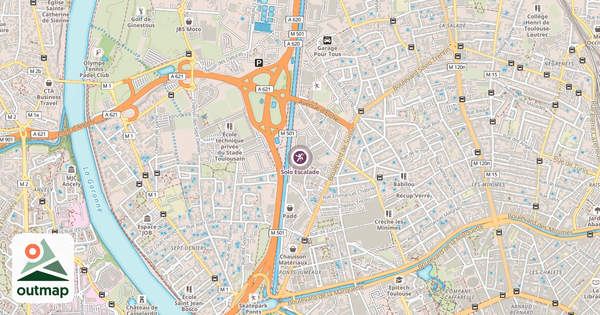 Map of Solo Escalade