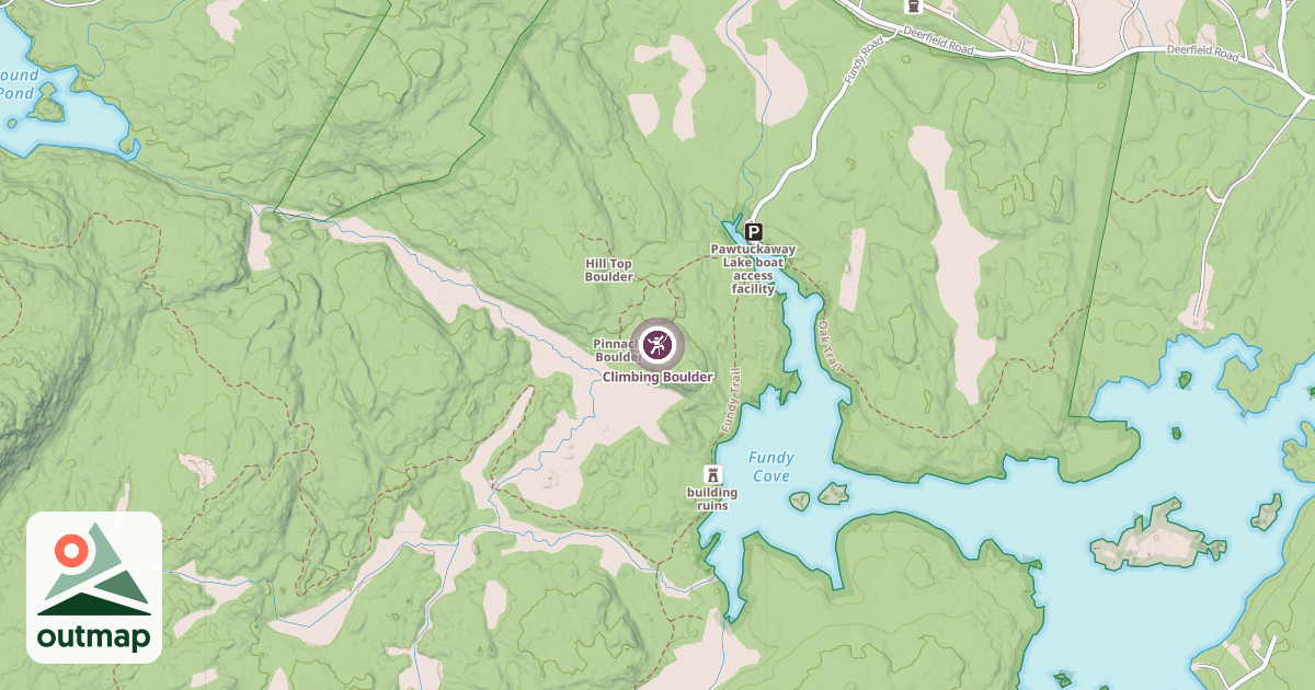 Map of Climbing Boulder