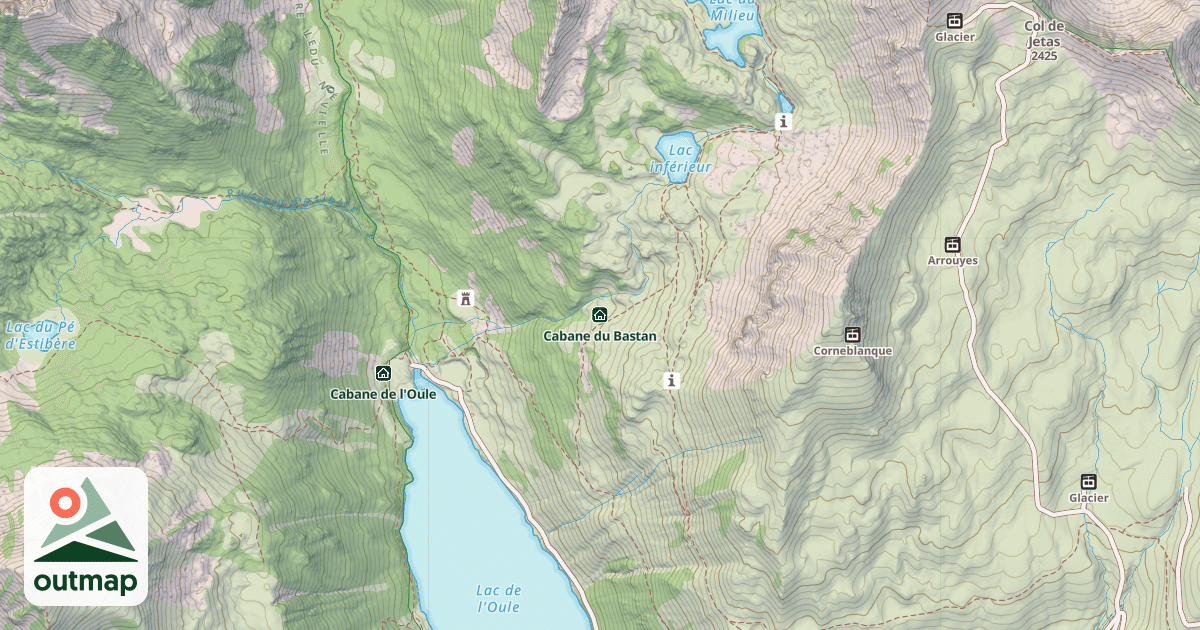 Map of Cabane du Bastan