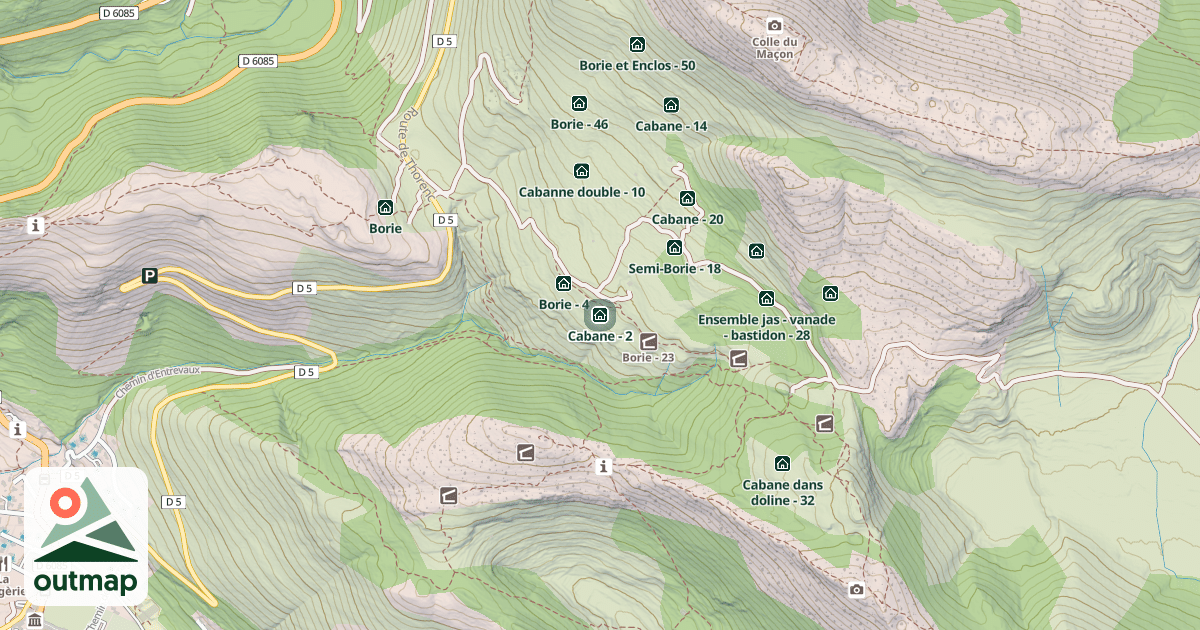 Map of Cabane - 2