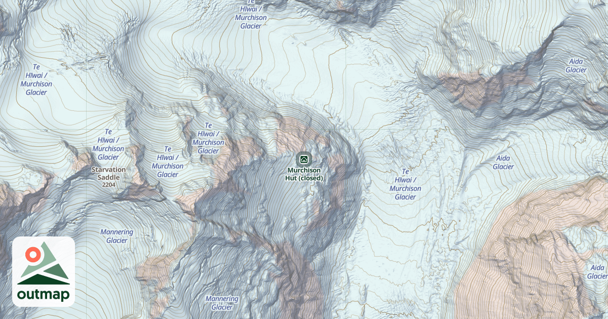 Map of Murchison Hut (closed)