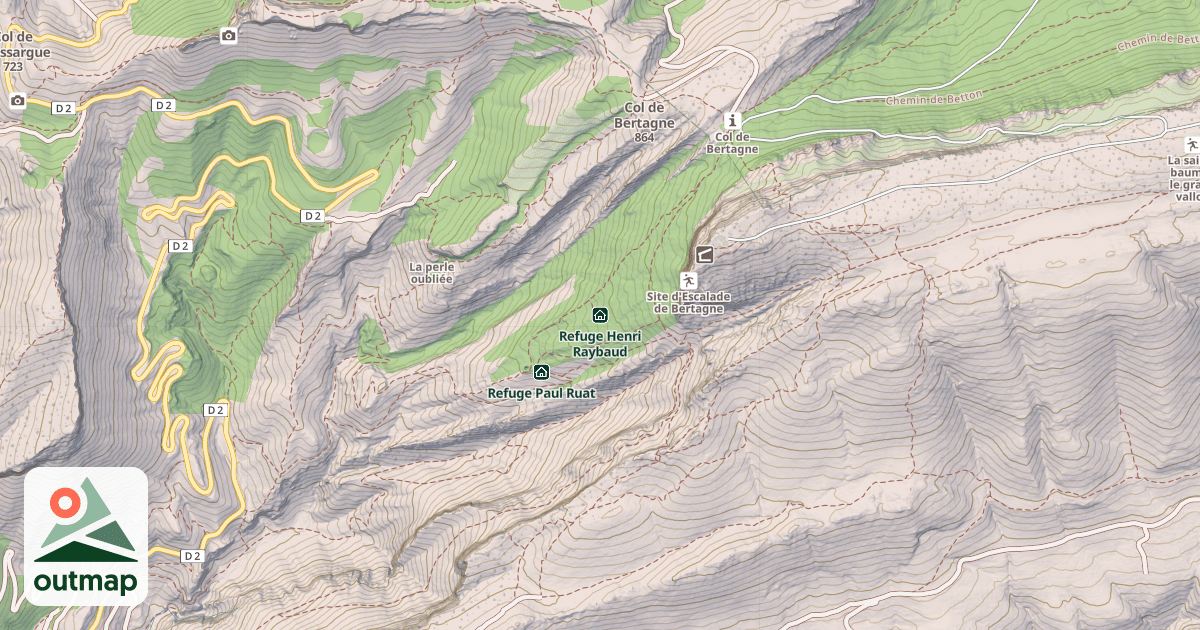 Map of Refuge Henri Raybaud