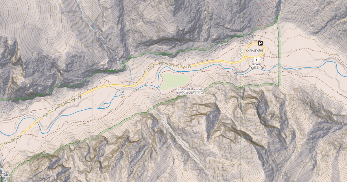 Map preview of Zumwalt Boulder "Dyno-licious"