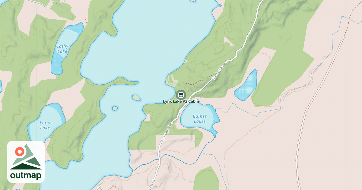 Map of Lynx Lake #2 Cabin