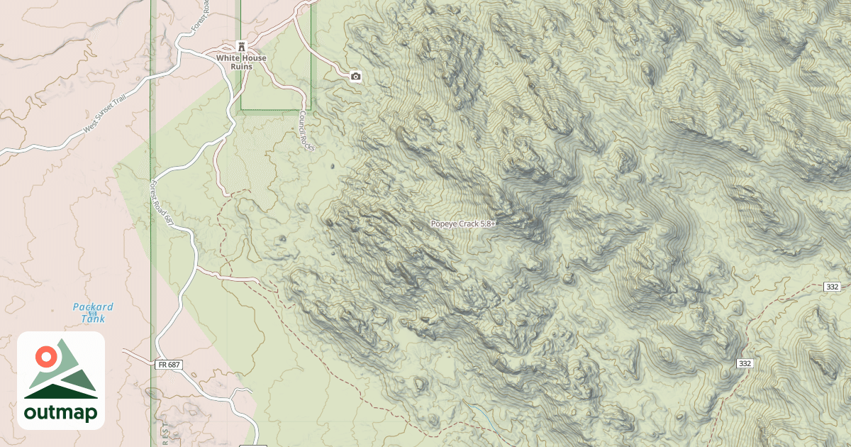 Map of Popeye Crack