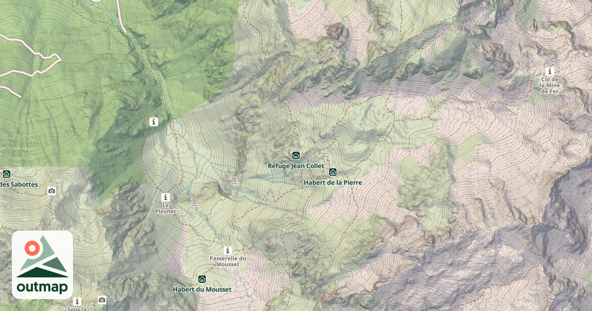 Map of Refuge Jean Collet