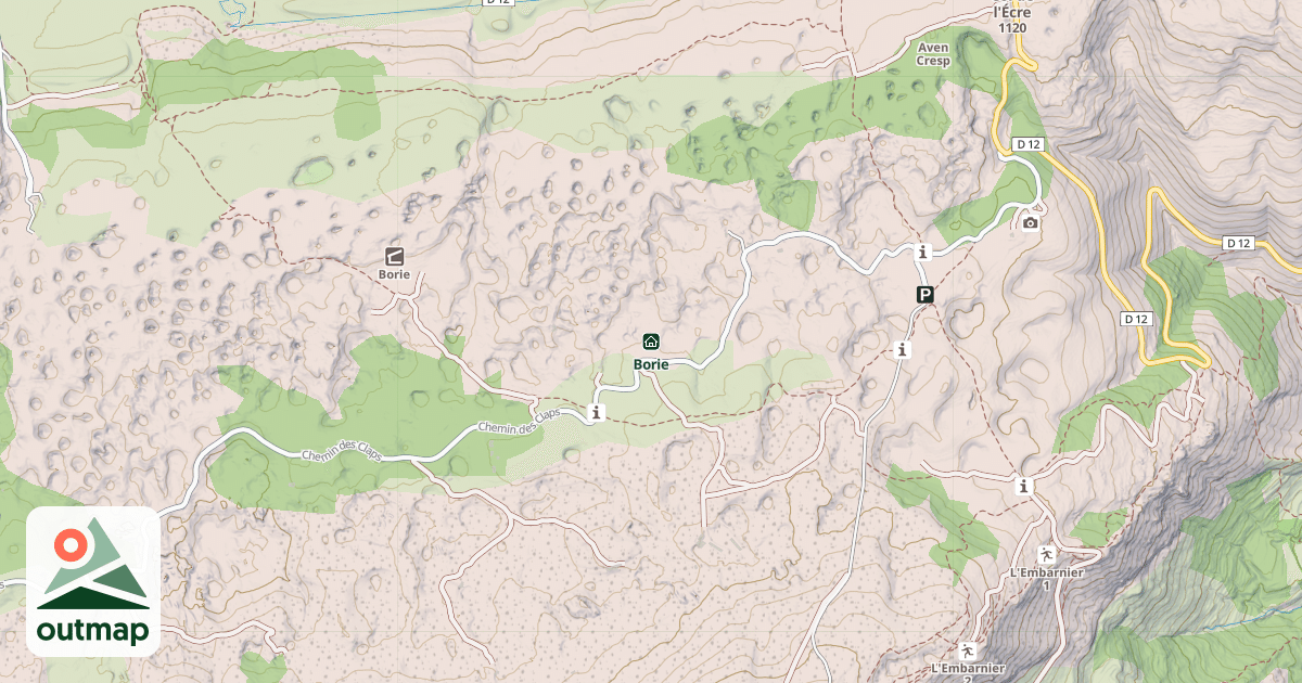 Map of Borie