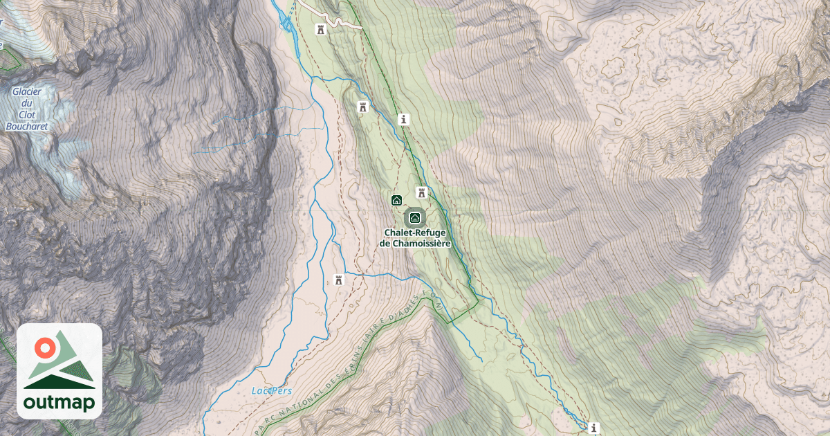 Map of Chalet-Refuge de Chamoissière