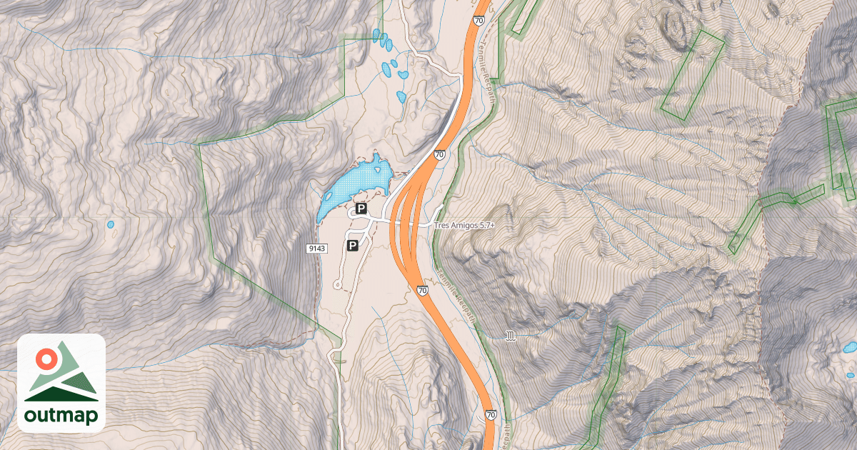 Map of Tres Amigos
