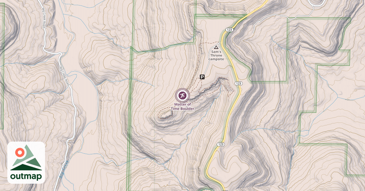 Map of Matter of Time Boulder