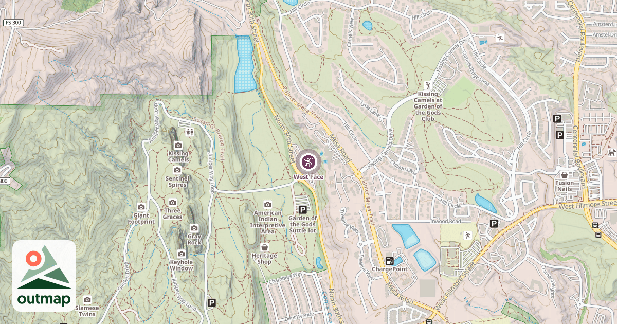 Map of West Face