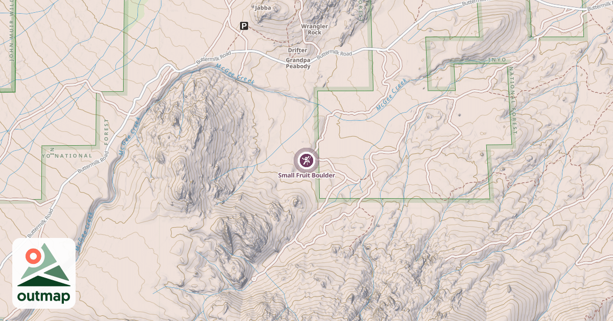 Map of Small Fruit Boulder