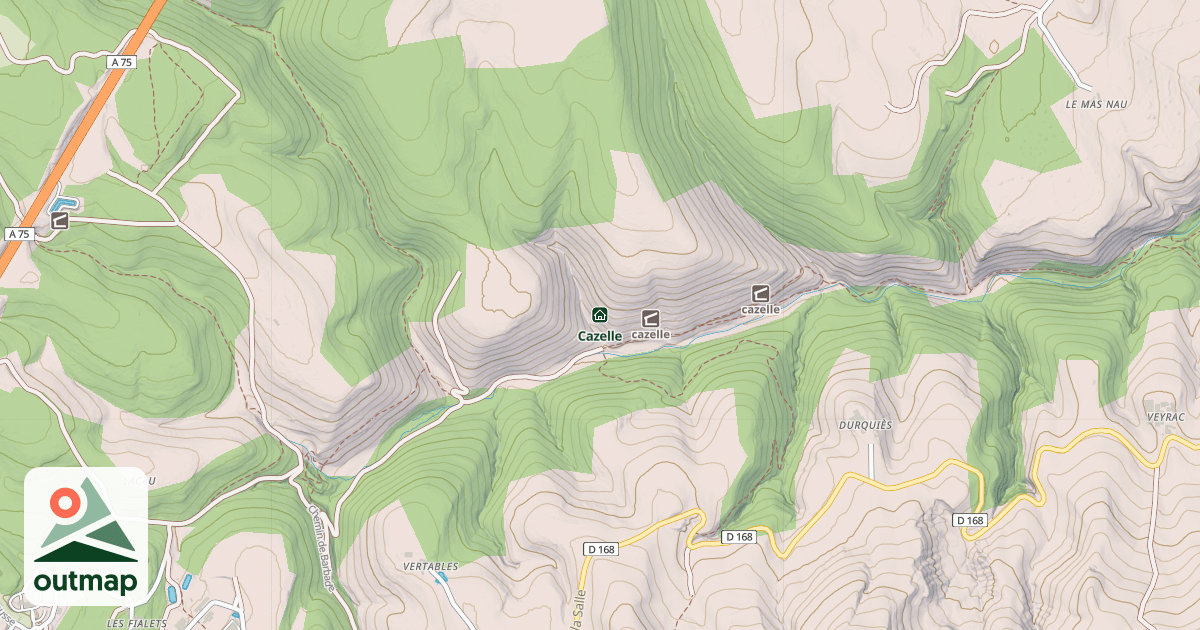 Map of Cazelle