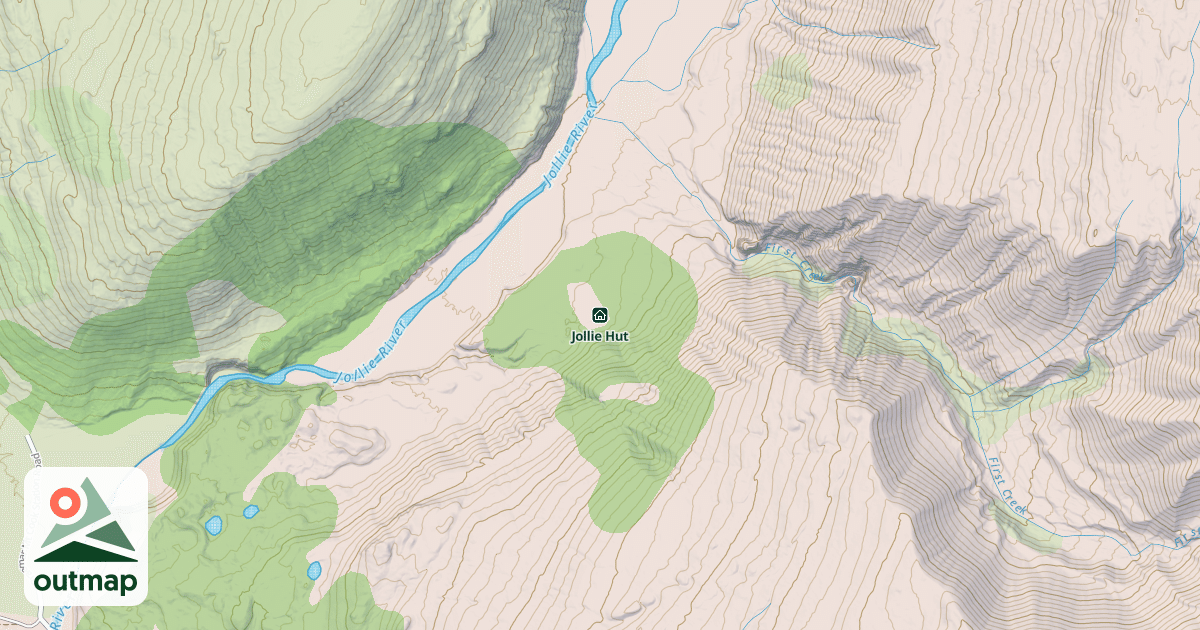Map of Jollie Hut