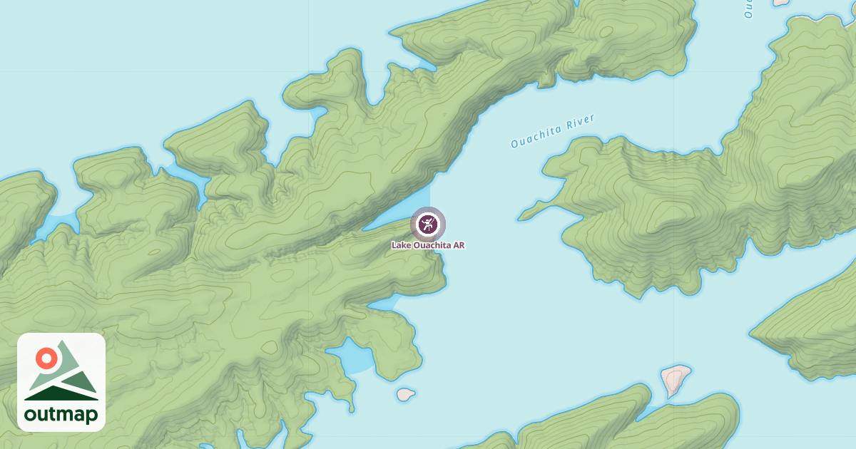 Map of Lake Ouachita AR