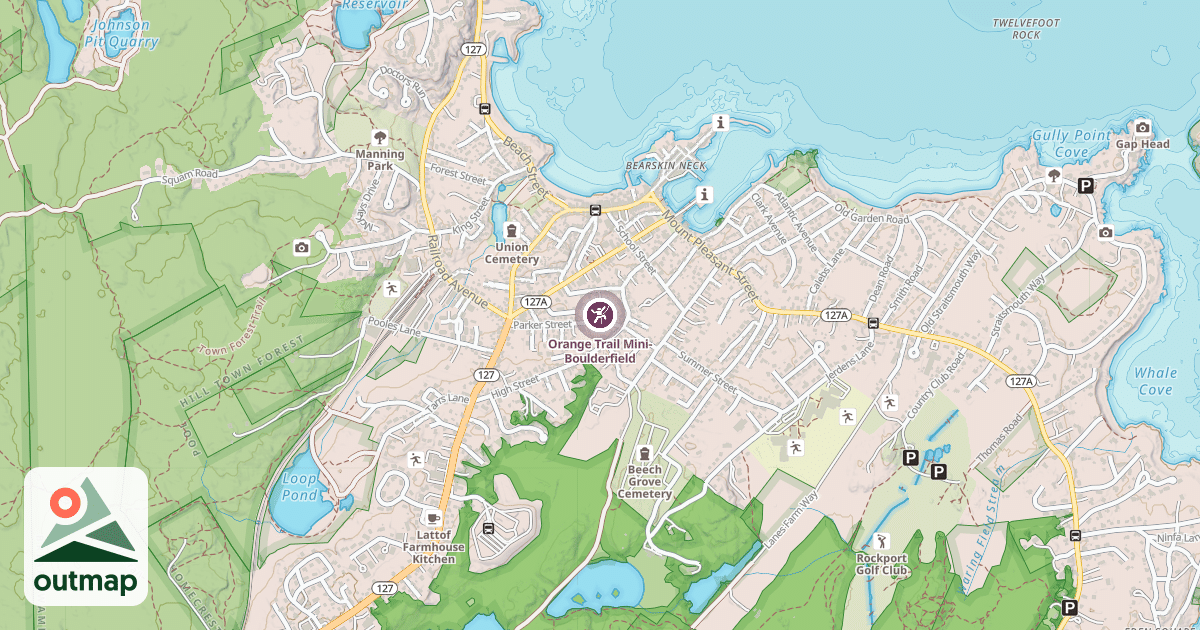 Map of Orange Trail Mini-Boulderfield