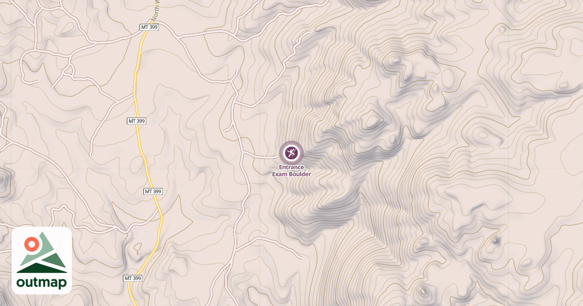 Map of Entrance Exam Boulder