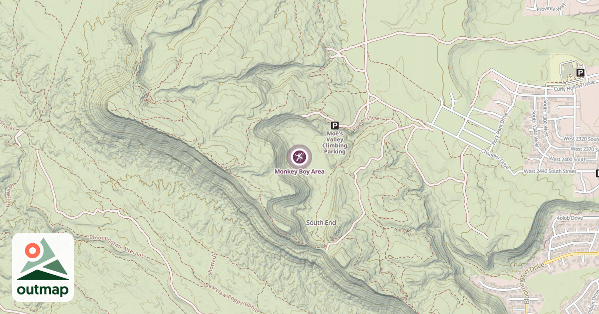 Map of Monkey Boy Area