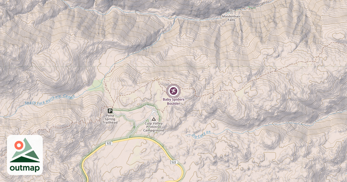 Map of Baby Spiders Boulder