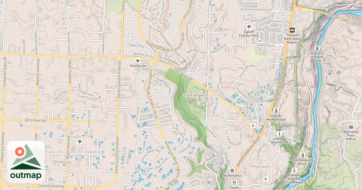 Map of 9 foot tall guy