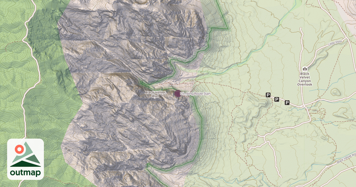Map of Climbing Route Start