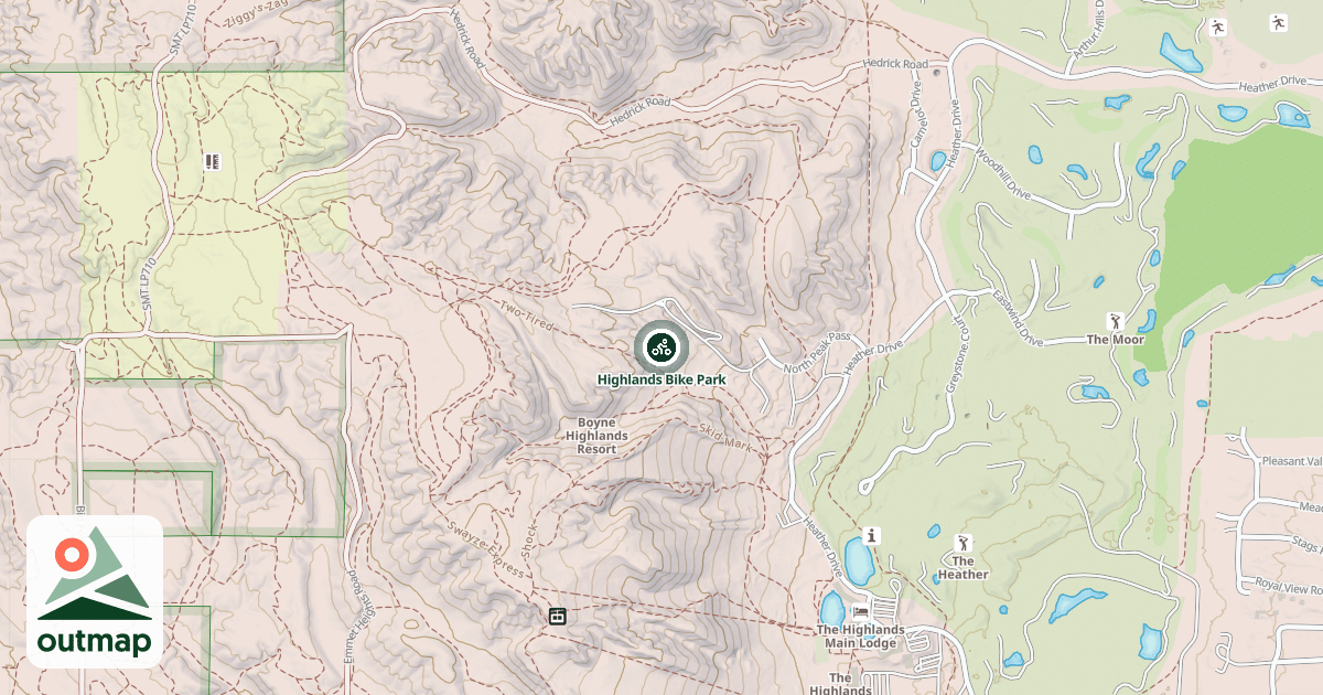Map of Highlands Bike Park