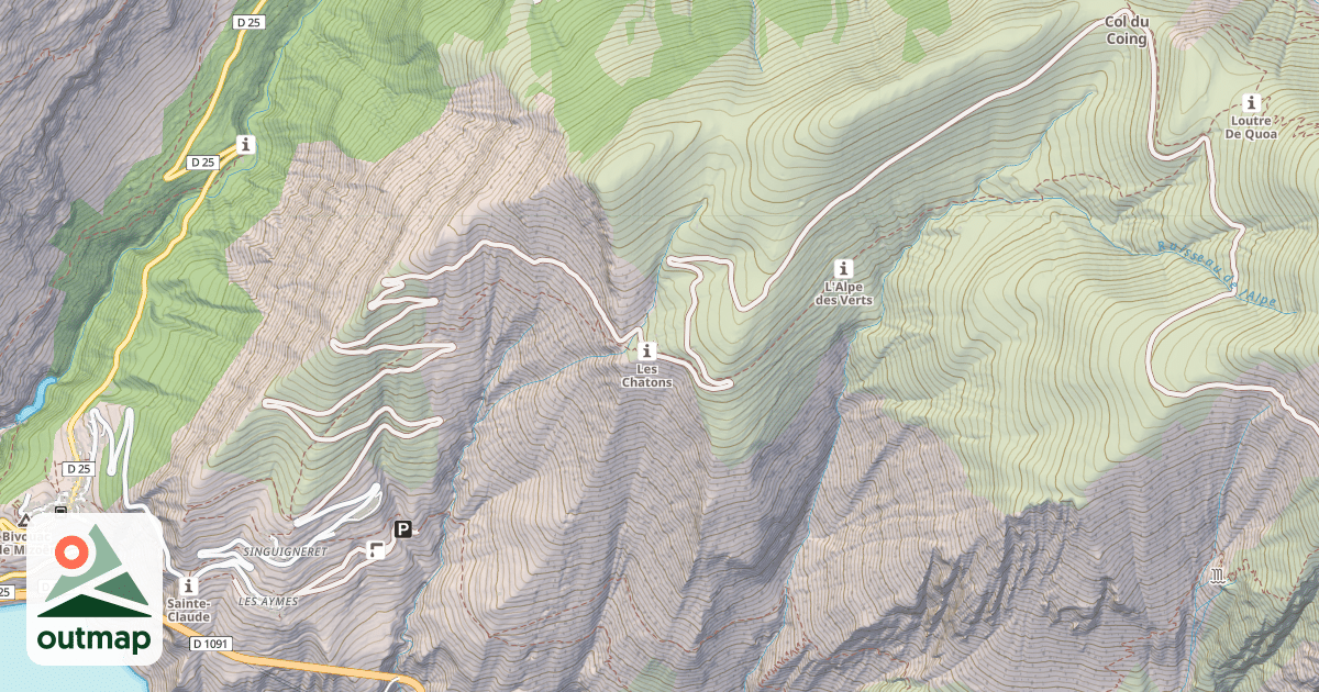 Map of Refuge des chatons