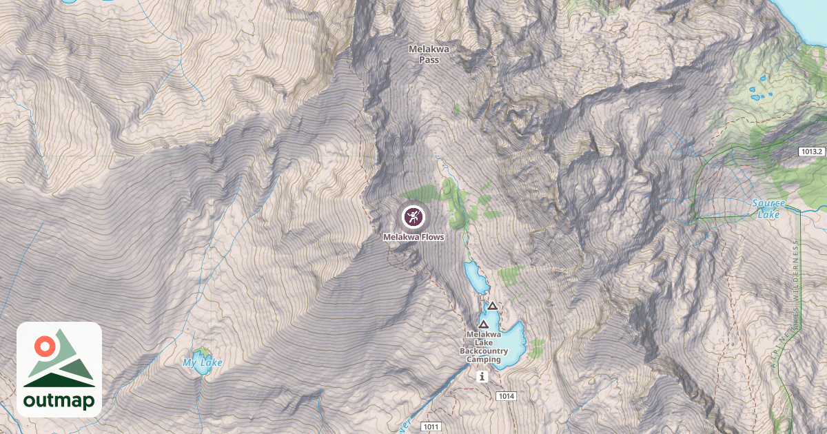 Map of Melakwa Flows