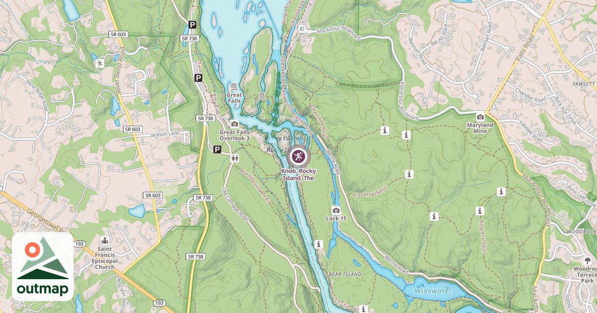 Map of Knob, Rocky Island, The