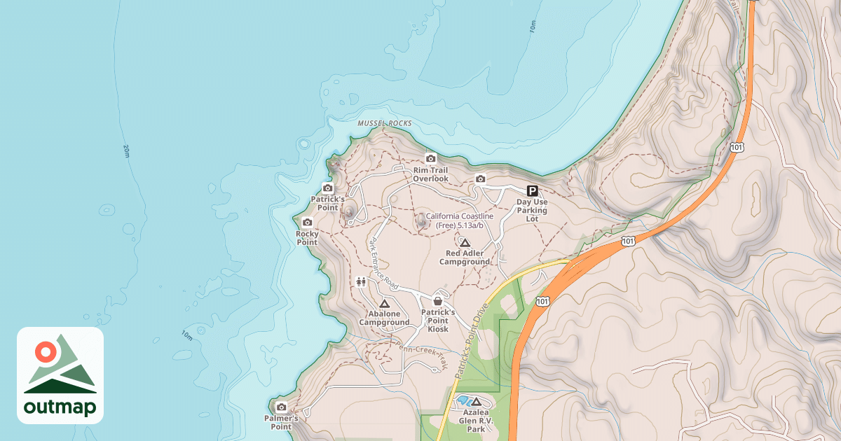 Map of California Coastline (Free)