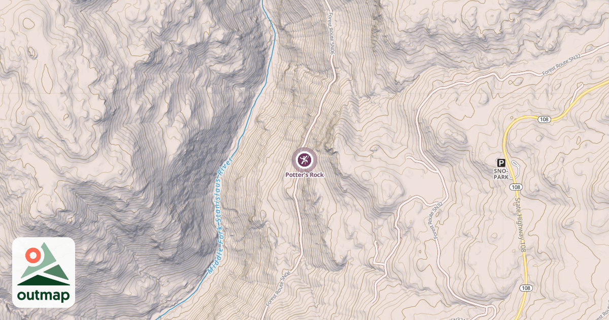 Map of Potter's Rock