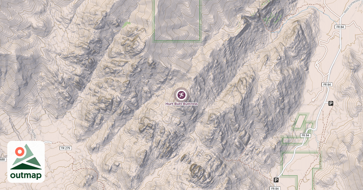 Map of Hurt Butt Buttress