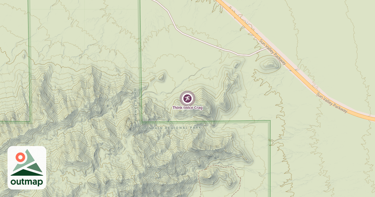 Map of Think twice Crag