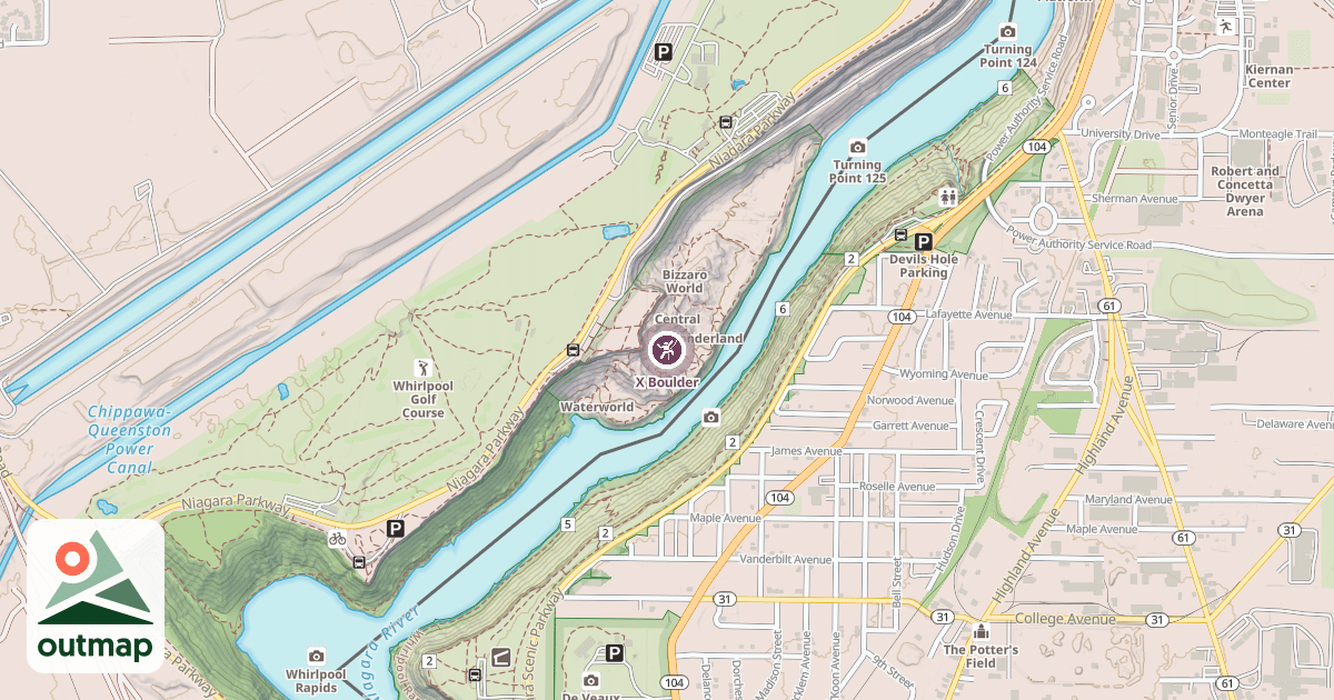 Map of X Boulder