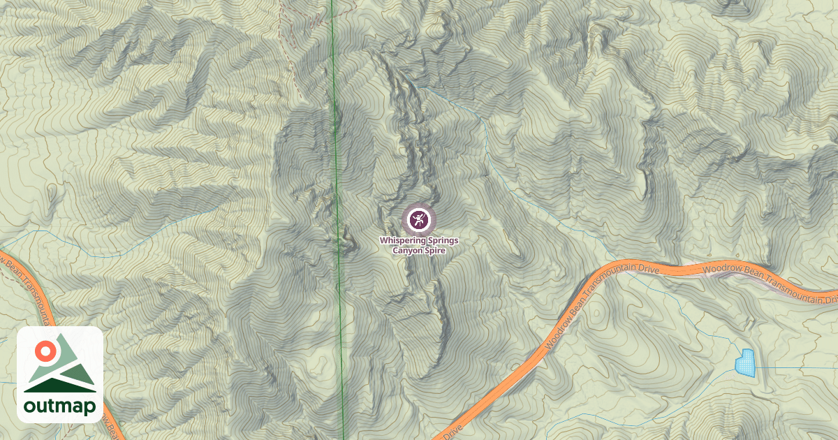 Map of Whispering Springs Canyon Spire