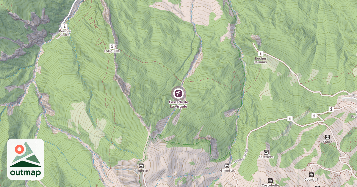 Map of Cascade de La Virgule