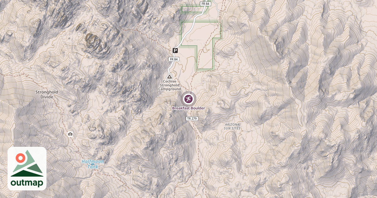 Map of Breakfast Boulder