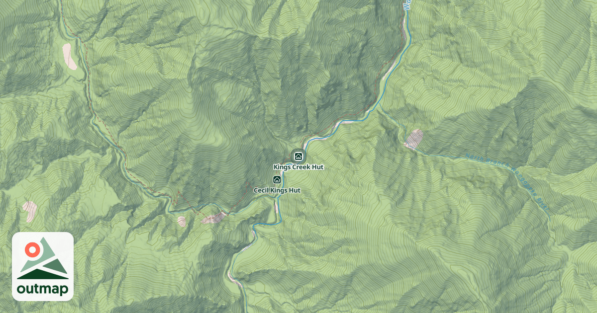Map of Kings Creek Hut