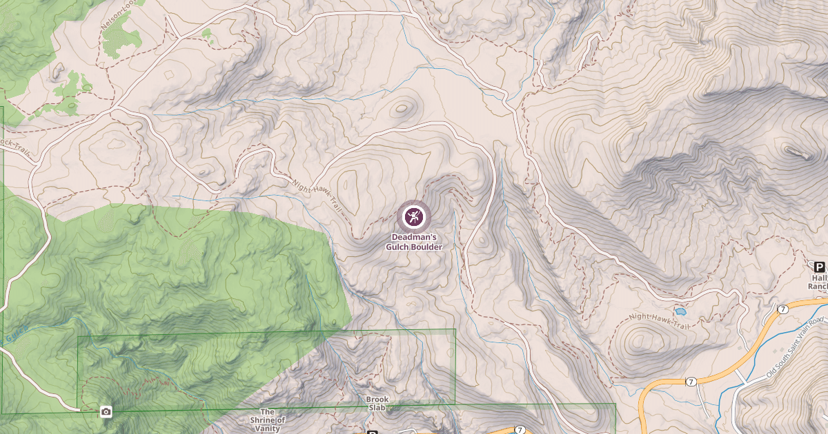 Map preview of Deadman's Gulch Boulder