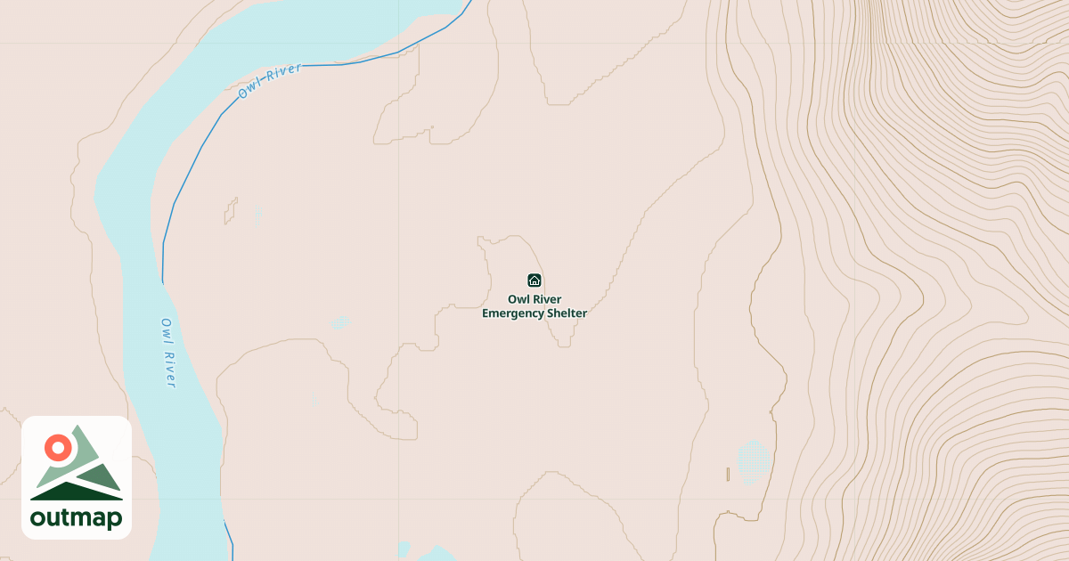 Map of Owl River Emergency Shelter