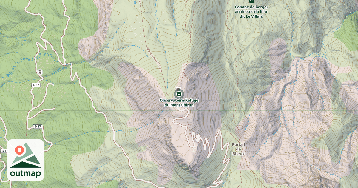 Map of Observatoire-Refuge du Mont Chiran