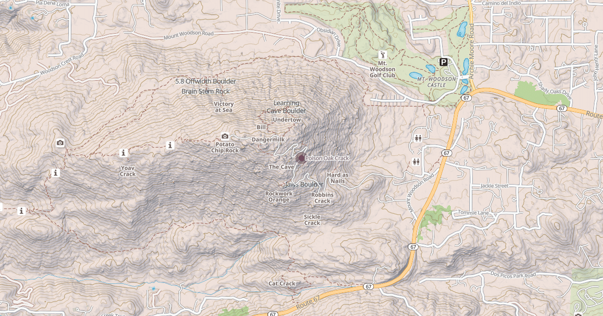 Map preview of Poison Oak Crack