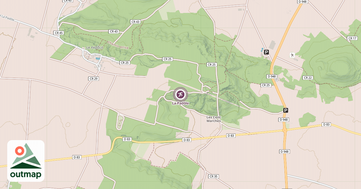 Map of La Padôle