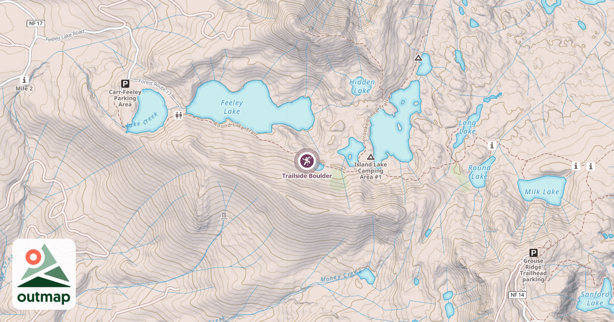 Map of Trailside Boulder