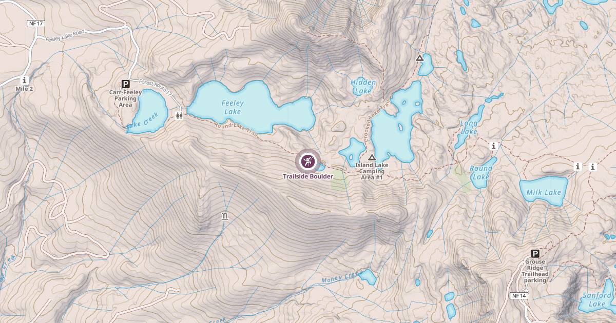 Map preview of Trailside Boulder