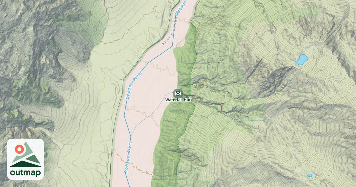 Map of Waterfall Hut
