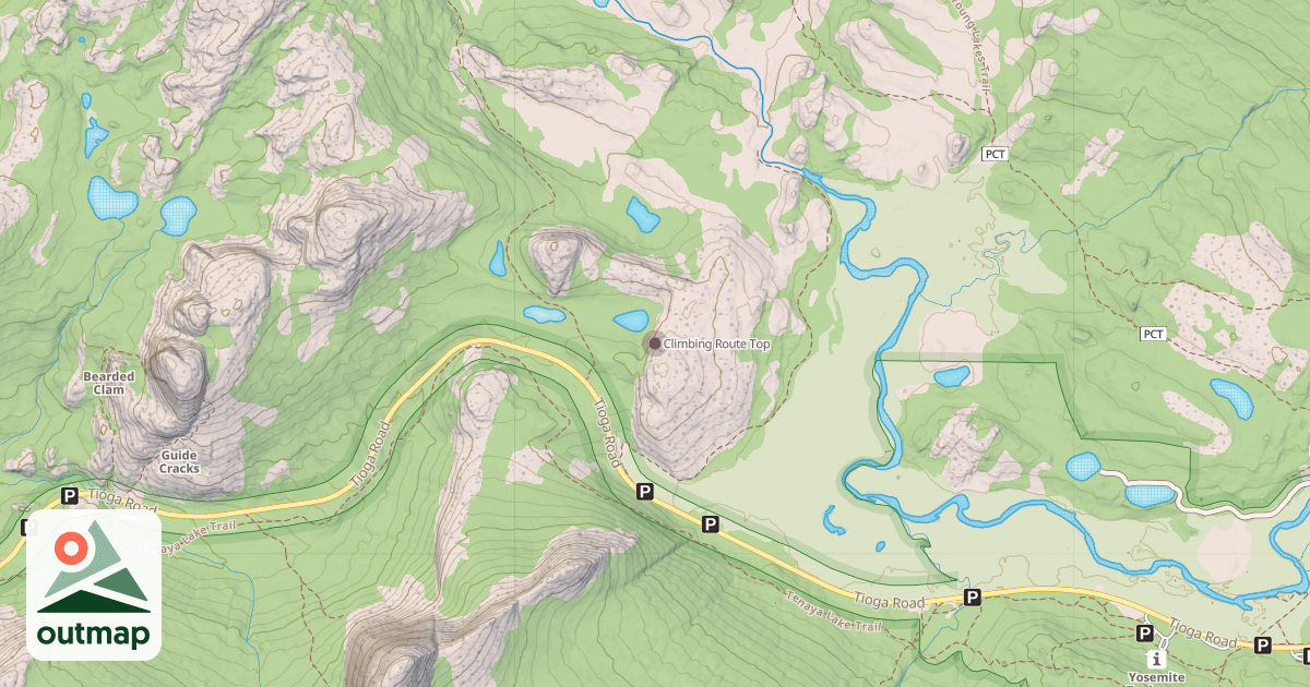 Map of Climbing Route Top
