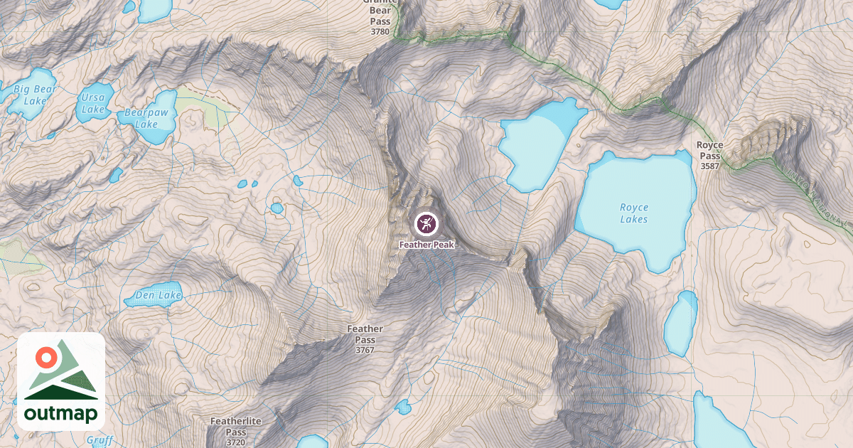 Map of Feather Peak