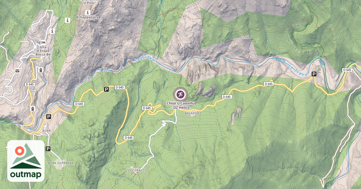 Map of Chisà U Castellu - DZ Hélico