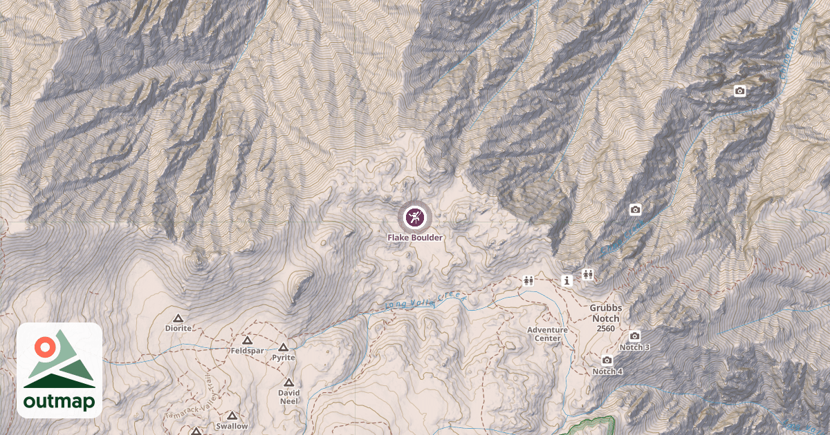 Map of Flake Boulder